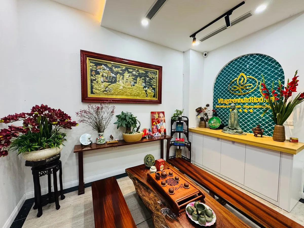 Góc trà ở văn phòng VitaGreen